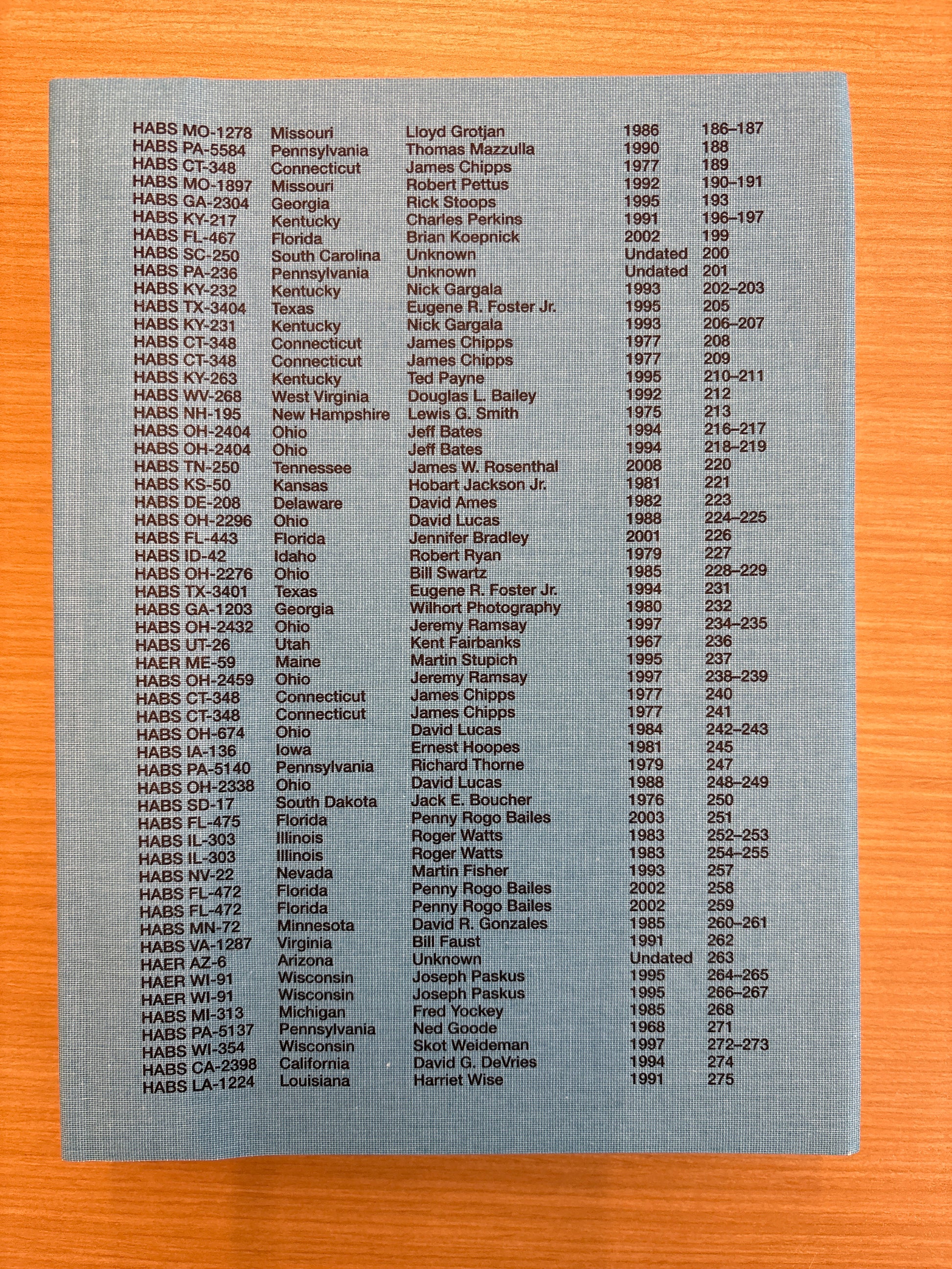 A Field Measure Survey of American Architecture